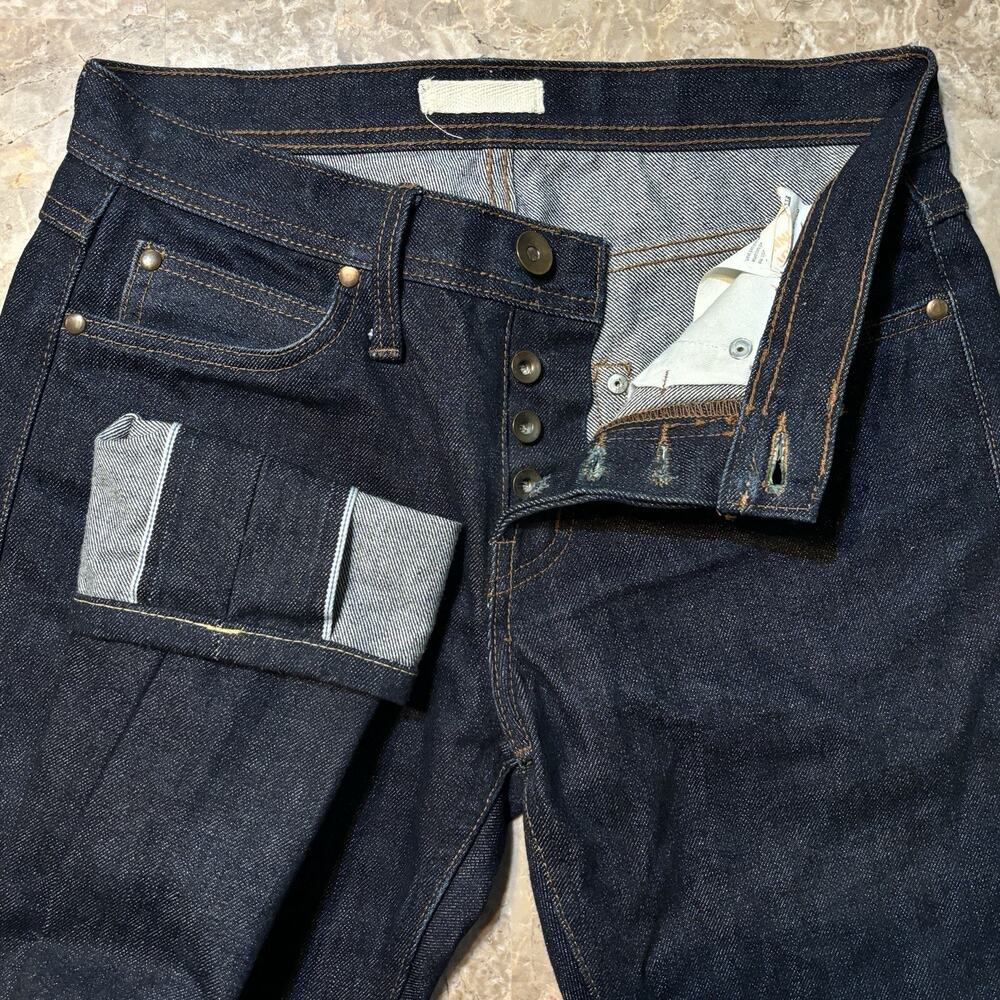 The Unbranded Brand Jeans Mens 30x30 UB101 Skinny Selvedge 14.5 Oz Button Fly